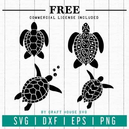 FREE | Sea turtles SVG | FB27 Craft House SVG - SVG files for Cricut and Silhouette