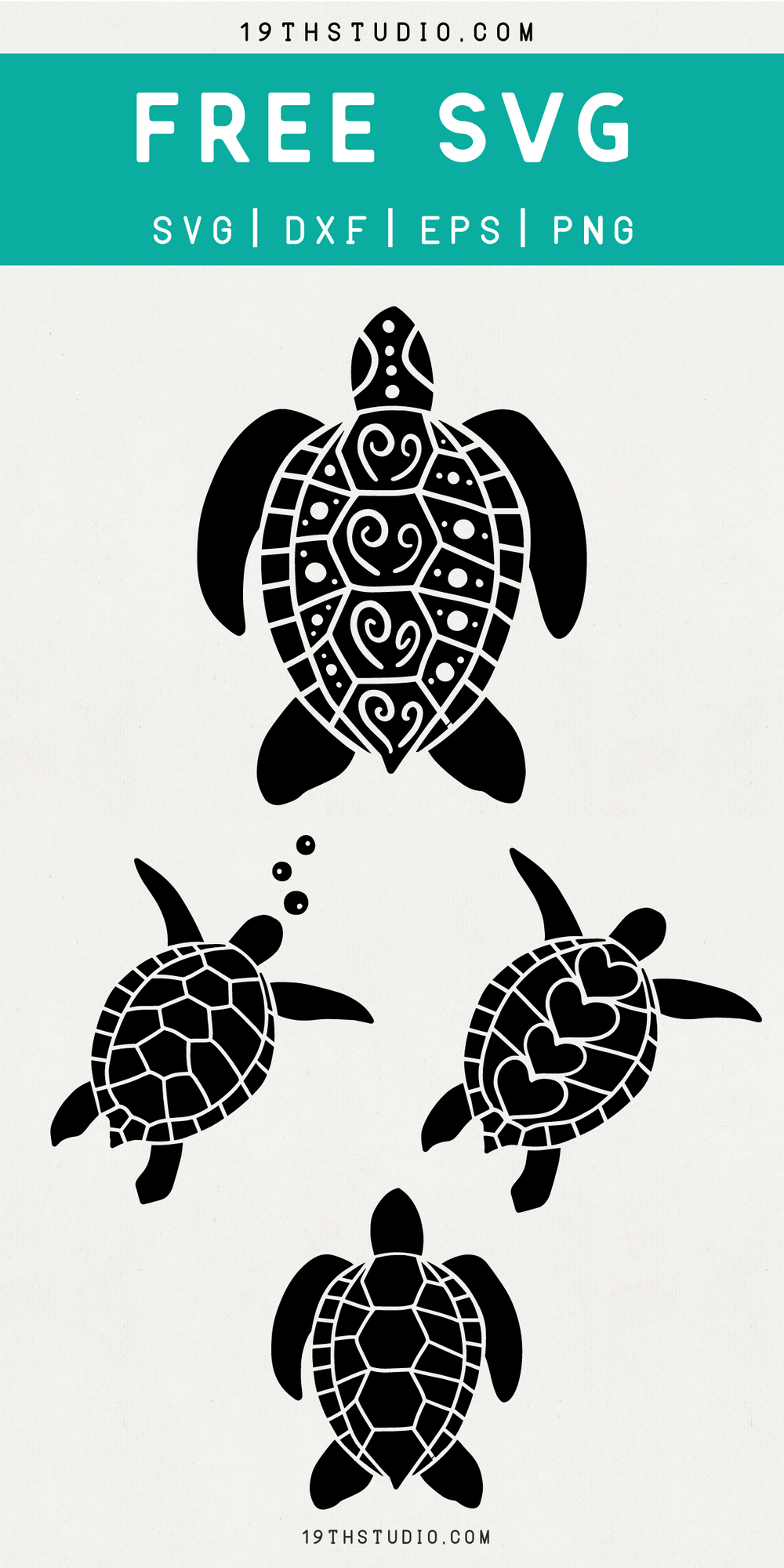 FREE | Sea turtles SVG | FB27 Craft House SVG - SVG files for Cricut and Silhouette