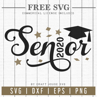FREE Senior 2020 SVG | FB109 Craft House SVG - SVG files for Cricut and Silhouette