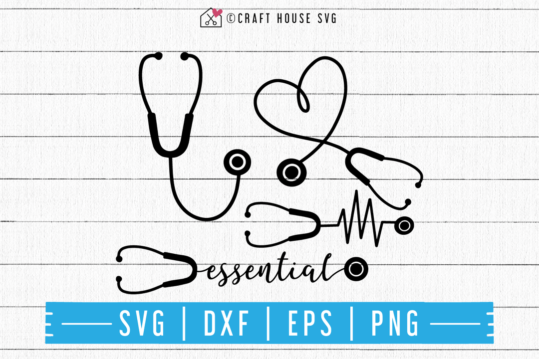 FREE Stethoscope SVG | FB90 Craft House SVG - SVG files for Cricut and Silhouette