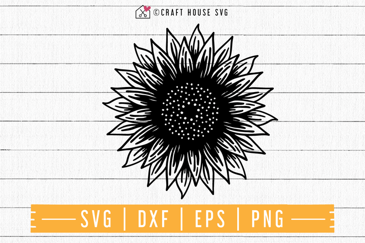 FREE Sunflower SVG | FB100 Craft House SVG - SVG files for Cricut and Silhouette