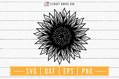 FREE Sunflower SVG | FB100 Craft House SVG - SVG files for Cricut and Silhouette
