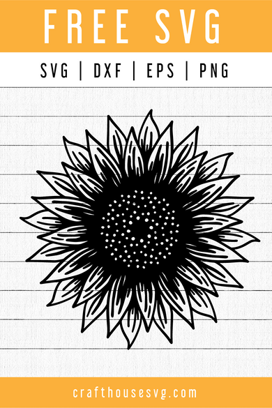 FREE Sunflower SVG | FB100 - Craft House SVG