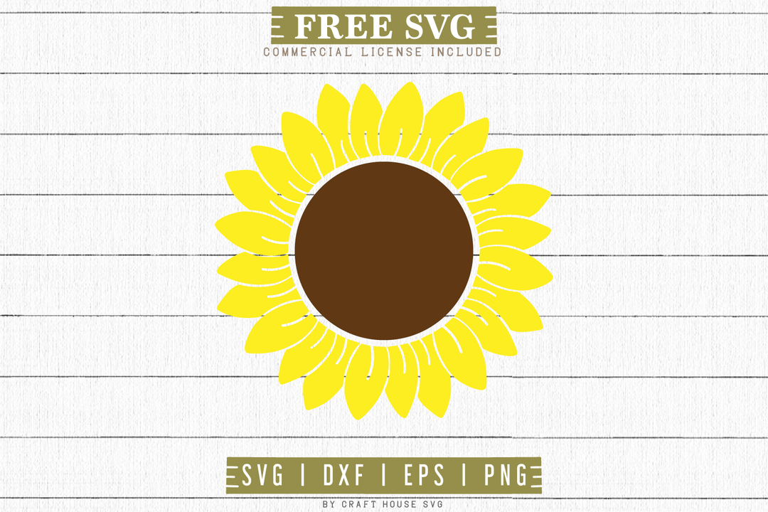 Free Sunflower SVG | FB59 Craft House SVG - SVG files for Cricut and Silhouette