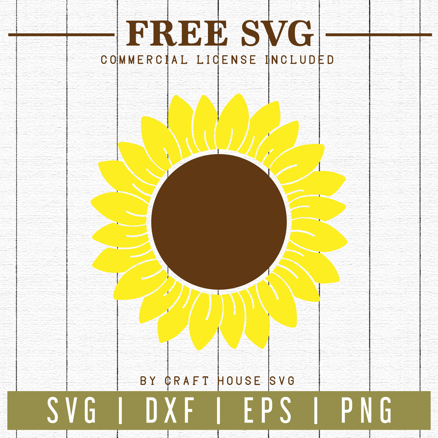 Free Sunflower SVG | FB59 Craft House SVG - SVG files for Cricut and Silhouette