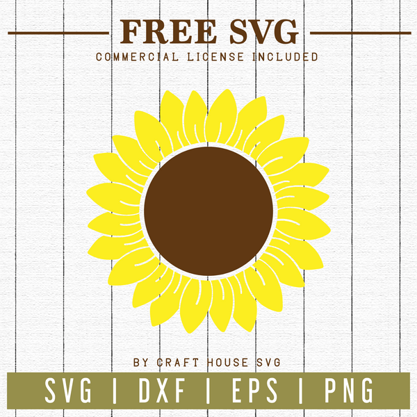 Free Sunflower SVG | FB59 - Craft House SVG