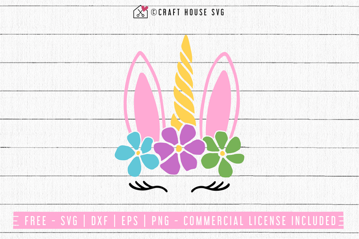 Free Unicorn Bunny SVG | FB77 Craft House SVG - SVG files for Cricut and Silhouette
