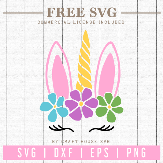 Free Unicorn Bunny SVG | FB77 Craft House SVG - SVG files for Cricut and Silhouette