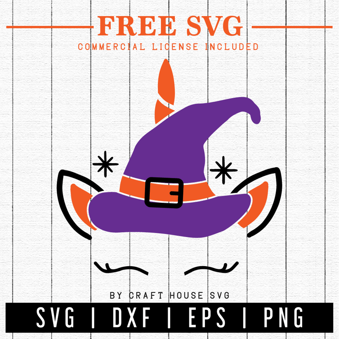 FREE | Unicorn Witch SVG | FB10 Craft House SVG - SVG files for Cricut and Silhouette