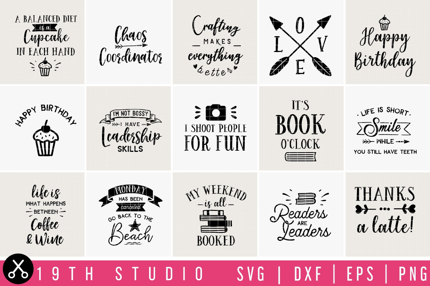 Fun Quotes SVG bundle - M10 Craft House SVG - SVG files for Cricut and Silhouette