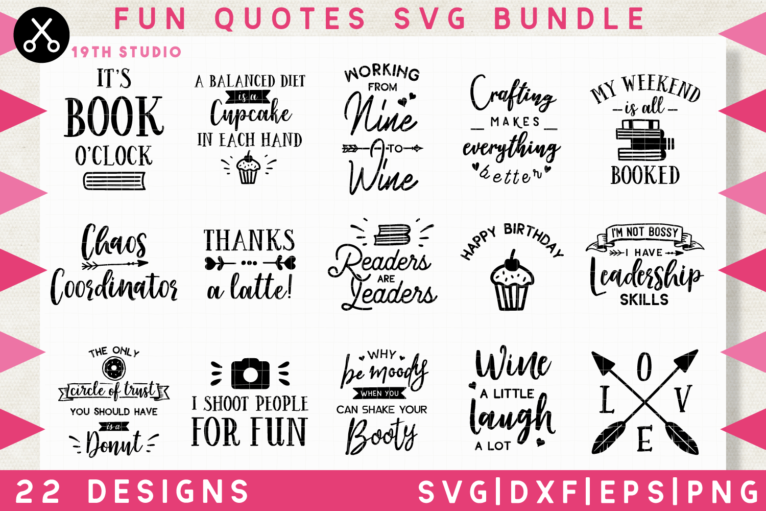 Fun Quotes SVG bundle - M10 Craft House SVG - SVG files for Cricut and Silhouette