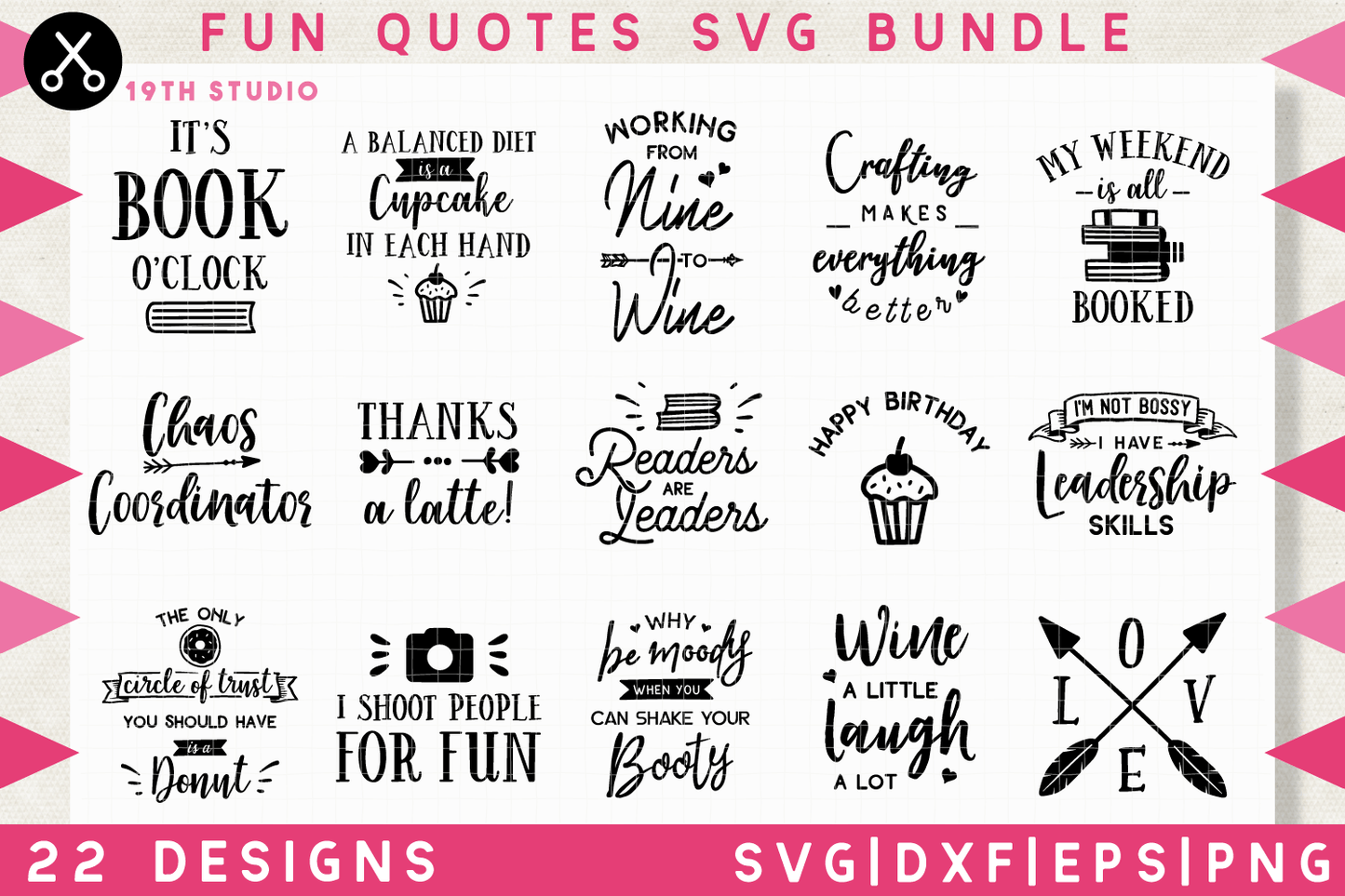 Fun Quotes SVG bundle - M10 Craft House SVG - SVG files for Cricut and Silhouette