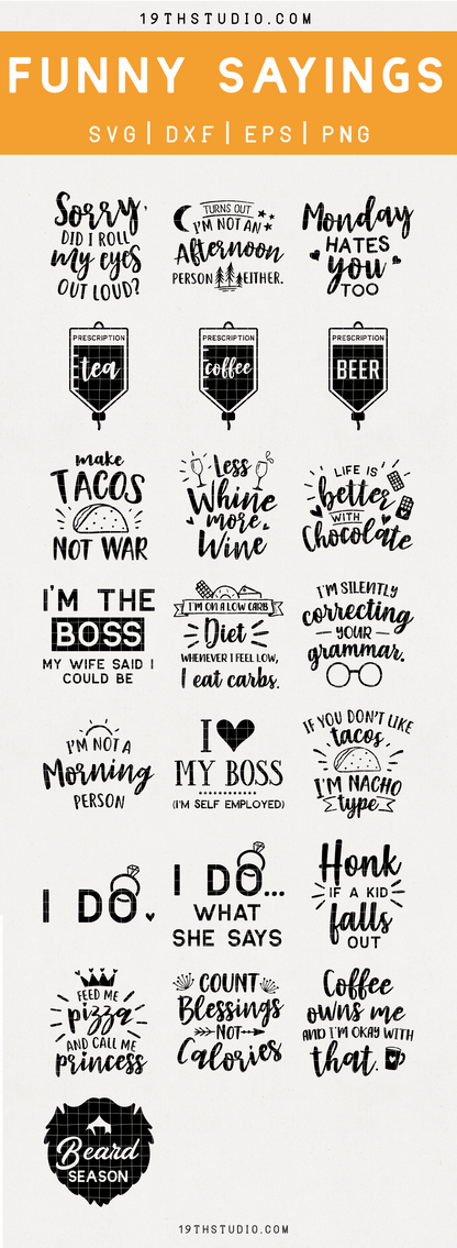 Funny quotes SVG bundle - M4 Craft House SVG - SVG files for Cricut and Silhouette