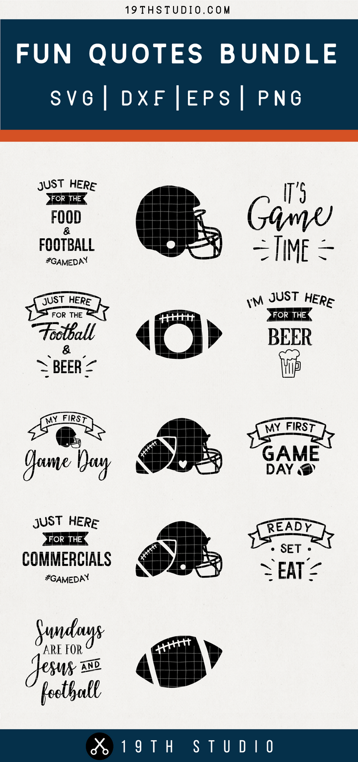 Game Day Football SVG bundle - M11 Craft House SVG - SVG files for Cricut and Silhouette