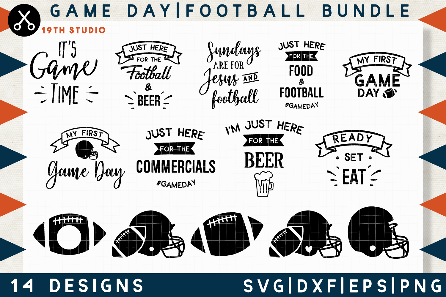 Game Day Football SVG bundle - M11 Craft House SVG - SVG files for Cricut and Silhouette