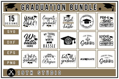 Graduation SVG Bundle - M24 Craft House SVG - SVG files for Cricut and Silhouette