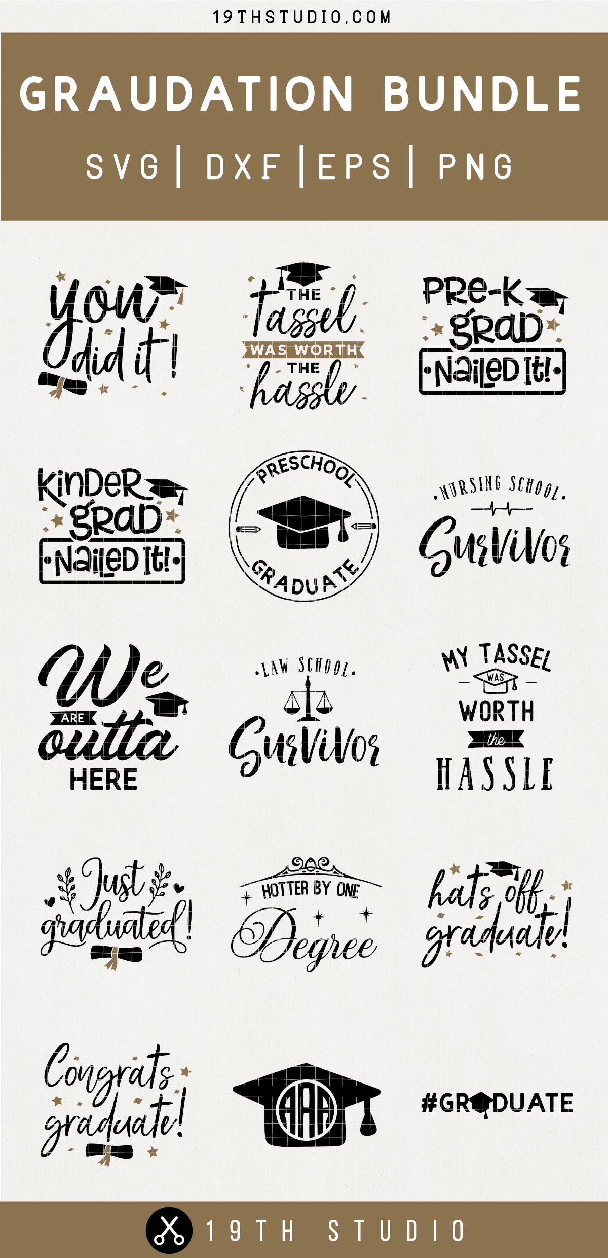 Graduation SVG Bundle - M24 Craft House SVG - SVG files for Cricut and Silhouette