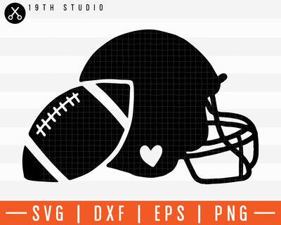 Graphic Football And Helmet V2 SVG | M11F3 Craft House SVG - SVG files for Cricut and Silhouette