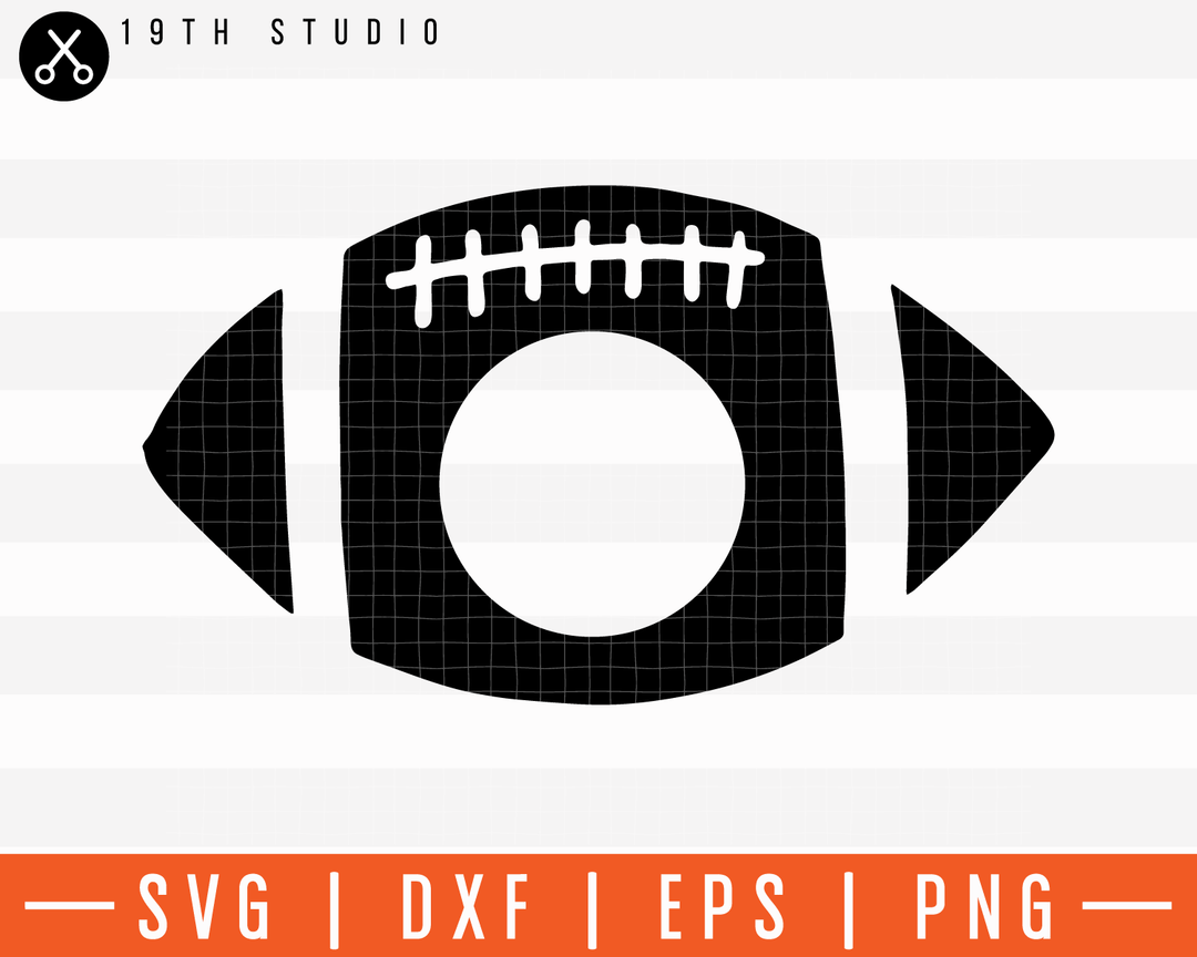 Graphic Football Monogram Frame SVG | M11F5 Craft House SVG - SVG files for Cricut and Silhouette