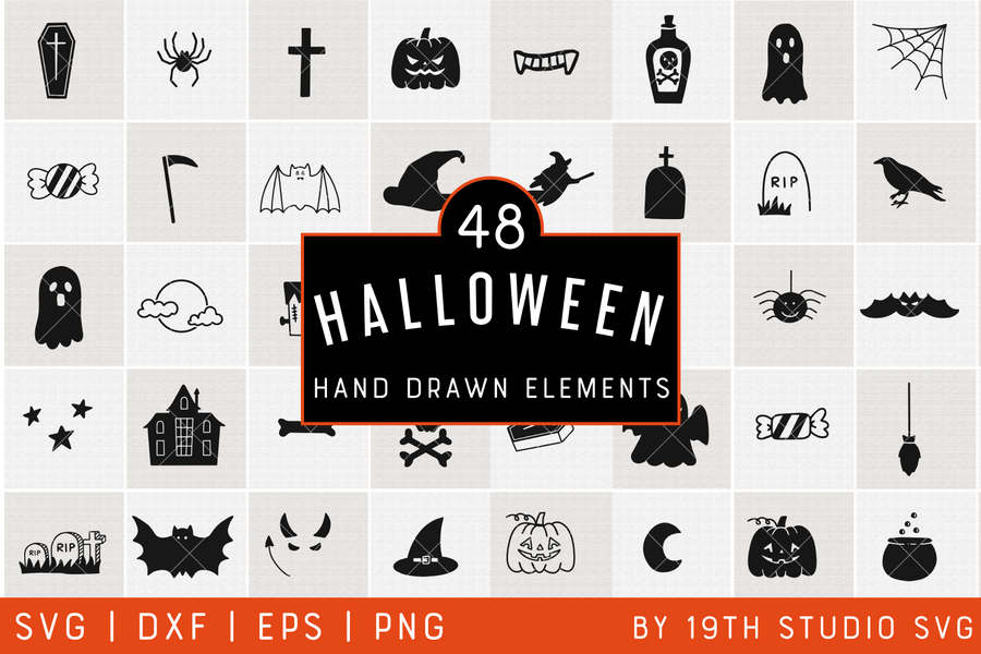 Halloween Illustration Bundle | VB38 Craft House SVG - SVG files for Cricut and Silhouette