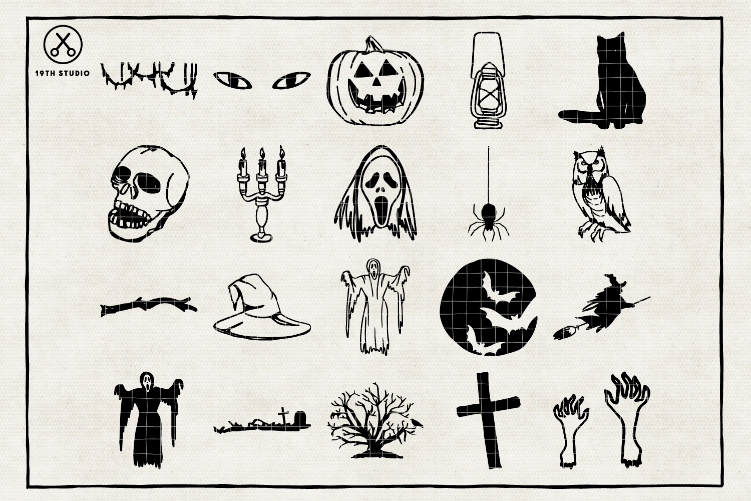 Halloween Illustration Pack - VB13 Craft House SVG - SVG files for Cricut and Silhouette