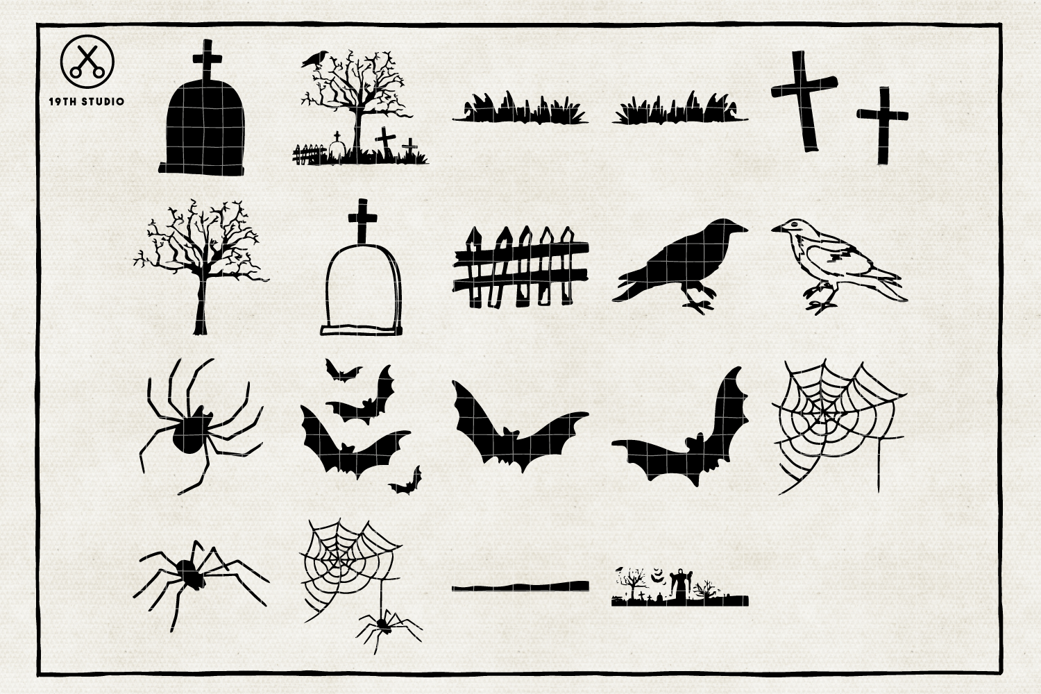 Halloween Illustration Pack - VB13 Craft House SVG - SVG files for Cricut and Silhouette