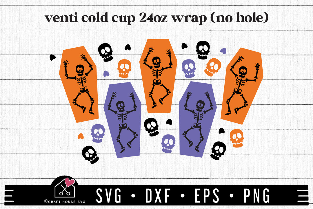 24oz cold cup wrap SVG Halloween cold cup wrap SVG | MF