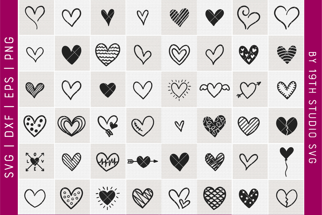 Heart Illustration Bundle | VB41 Craft House SVG - SVG files for Cricut and Silhouette