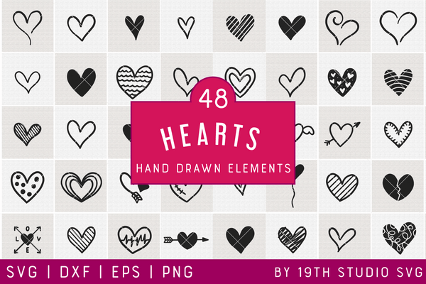 Heart Illustration Bundle | VB41 - Craft House SVG