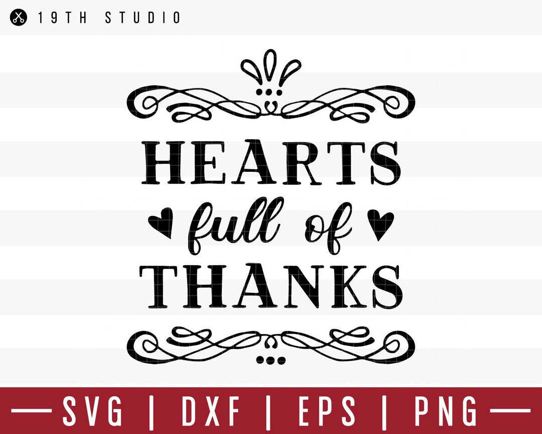 Hearts full of thanks SVG | M39F12 Craft House SVG - SVG files for Cricut and Silhouette