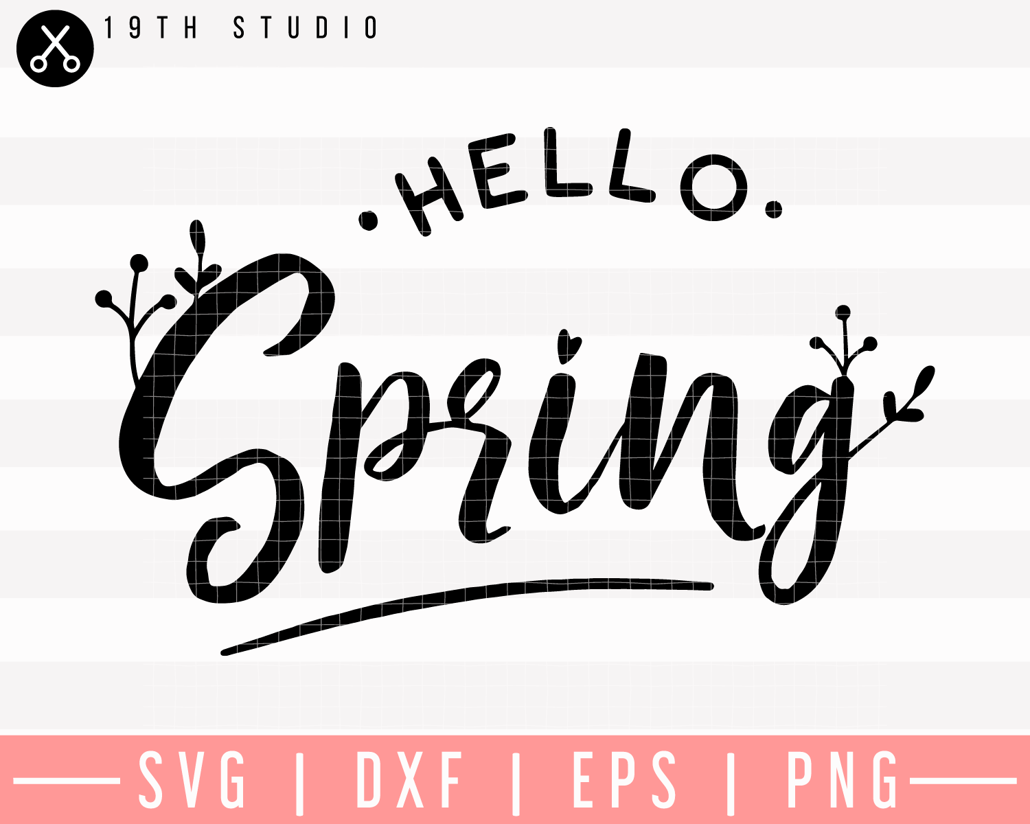 Hello Spring 2 SVG | M26F8 Craft House SVG - SVG files for Cricut and Silhouette