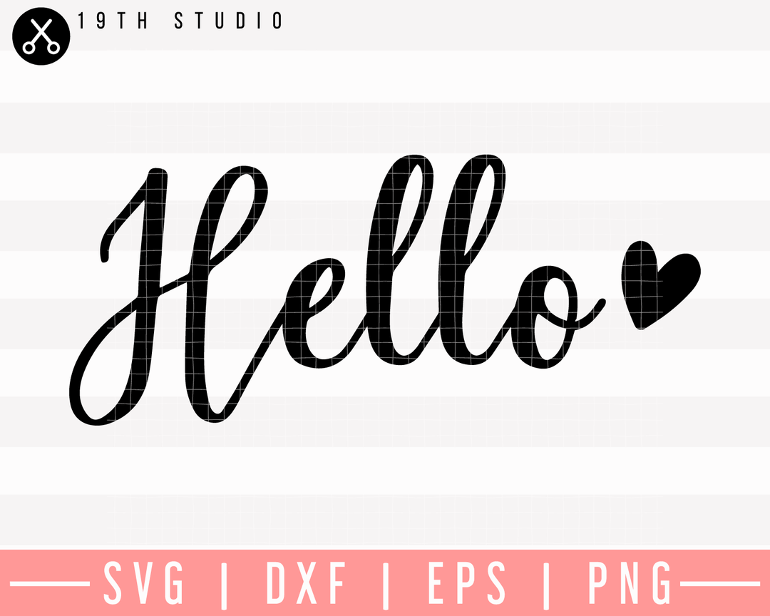 Hello SVG | M26F7 Craft House SVG - SVG files for Cricut and Silhouette