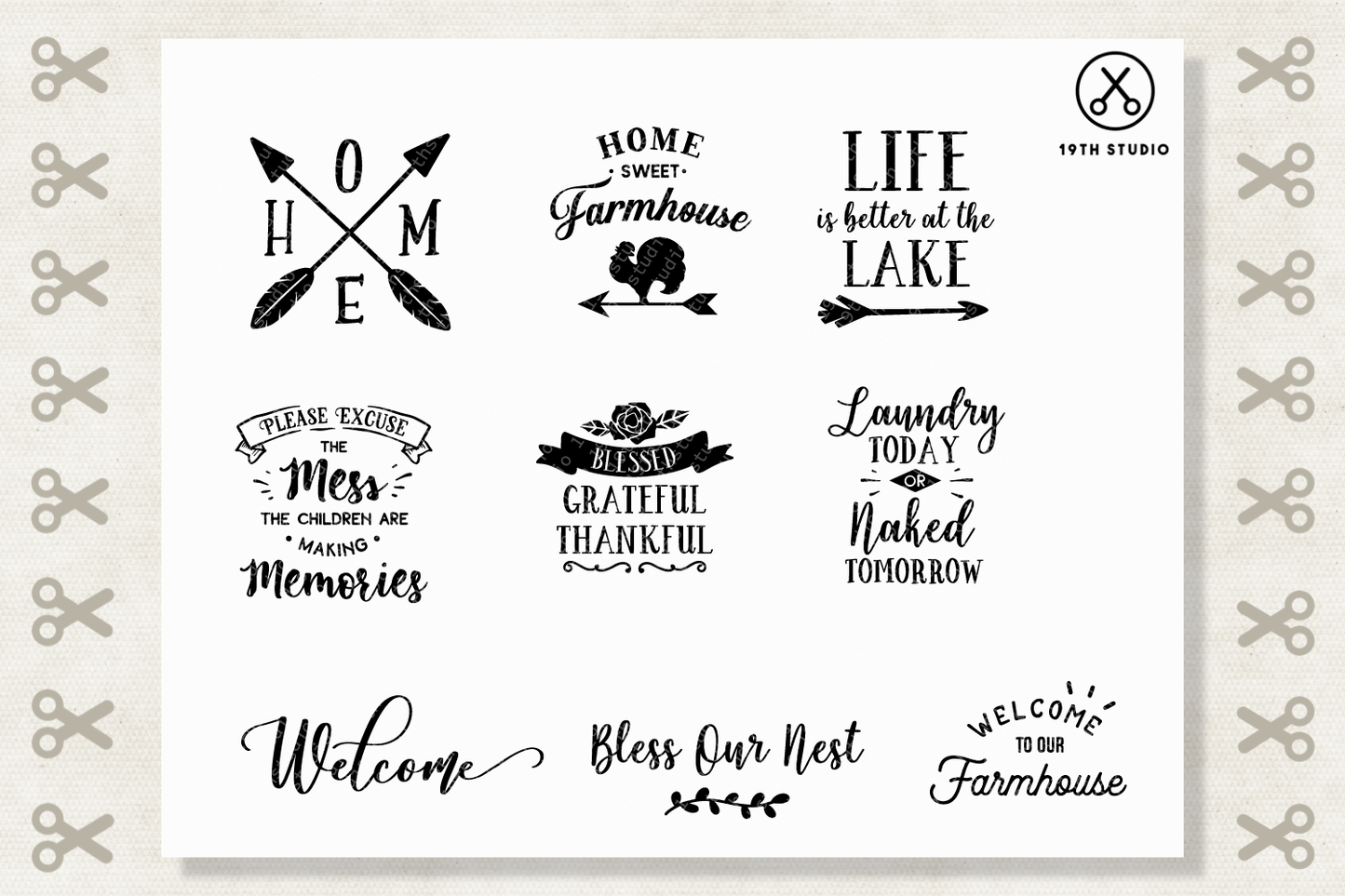 Home SVG Bundle - M14 Craft House SVG - SVG files for Cricut and Silhouette