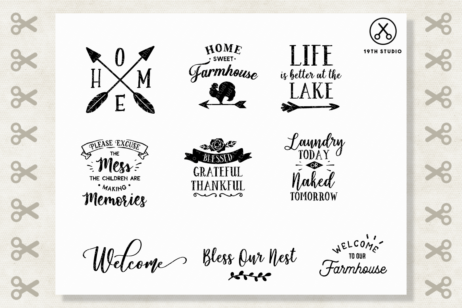 Home SVG Bundle - M14 Craft House SVG - SVG files for Cricut and Silhouette