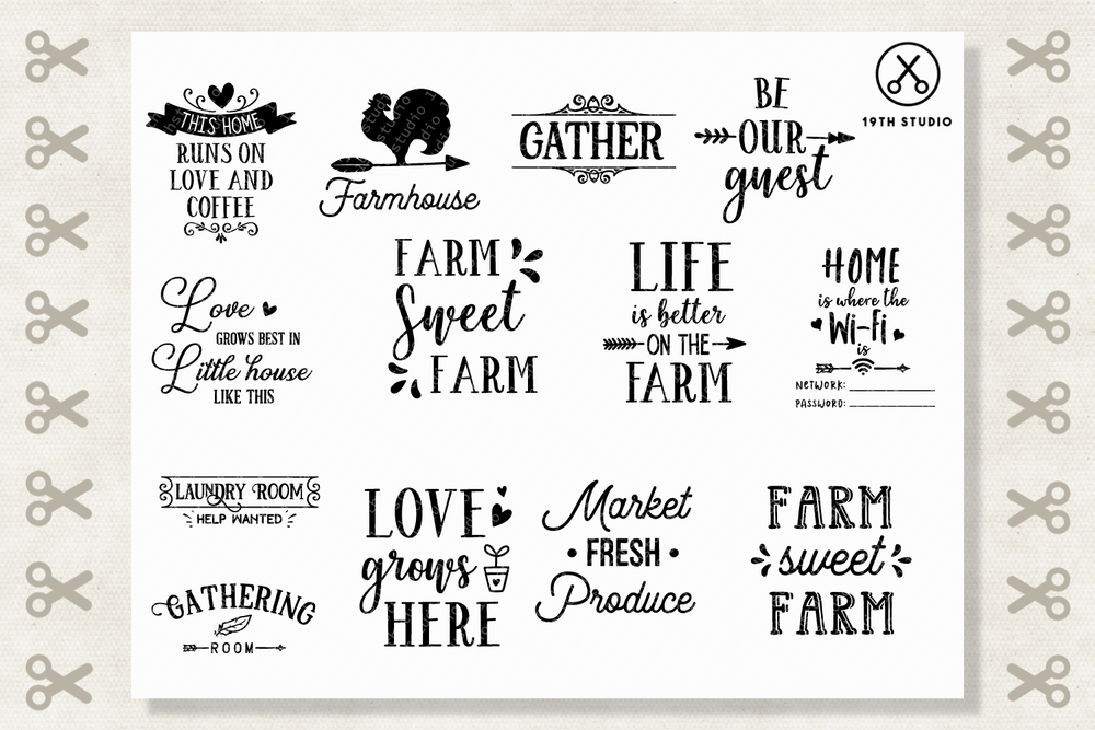 Home SVG Bundle - M14 Craft House SVG - SVG files for Cricut and Silhouette