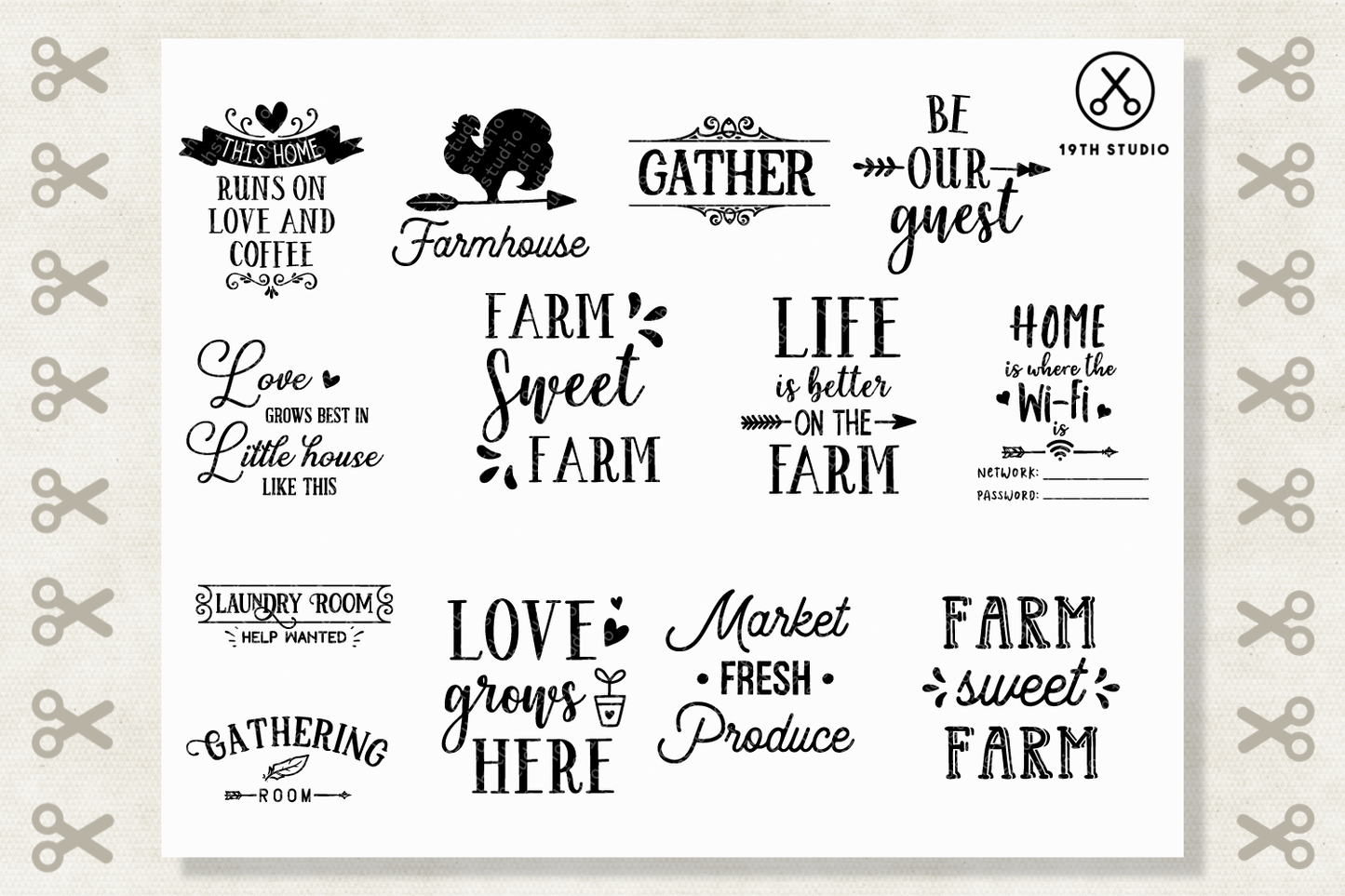 Home SVG Bundle - M14 Craft House SVG - SVG files for Cricut and Silhouette