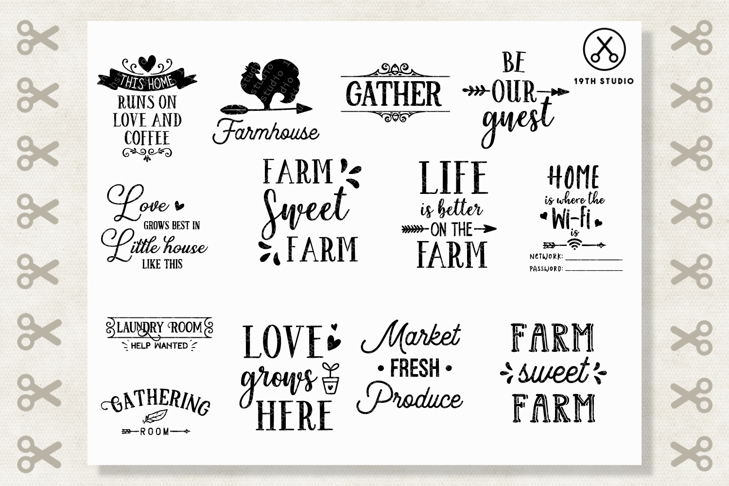 Home SVG Bundle - M14 Craft House SVG - SVG files for Cricut and Silhouette