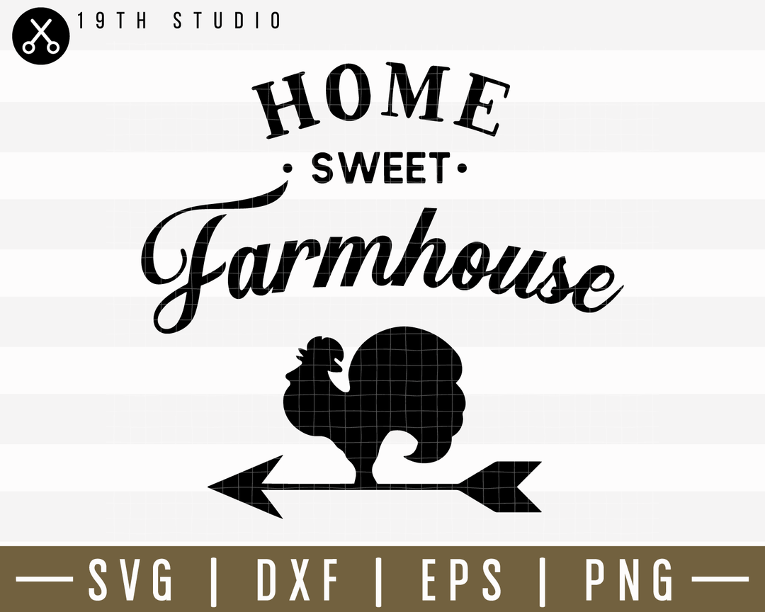 Home Sweet Farmhouse SVG | M14F12 Craft House SVG - SVG files for Cricut and Silhouette