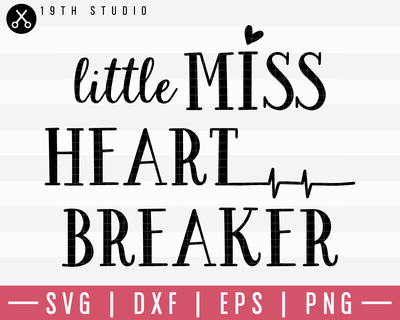Little Miss Heart Breaker SVG | M19F22 Craft House SVG - SVG files for Cricut and Silhouette