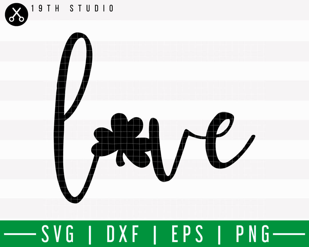 Love Clover SVG | M18F13 Craft House SVG - SVG files for Cricut and Silhouette