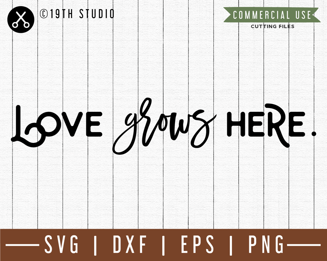 Love grows here SVG |M49F| A Doormat SVG file Craft House SVG - SVG files for Cricut and Silhouette