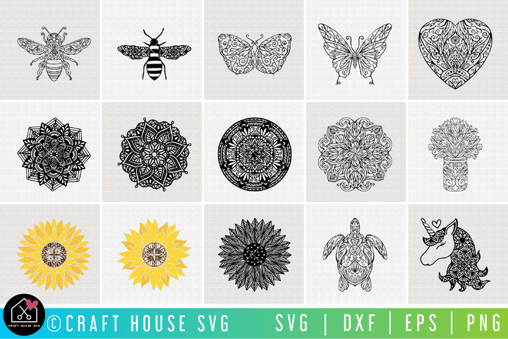 Mandala SVG Bundle | MB74 Craft House SVG - SVG files for Cricut and Silhouette