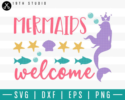 Mermaids welcome SVG | M33F9 Craft House SVG - SVG files for Cricut and Silhouette