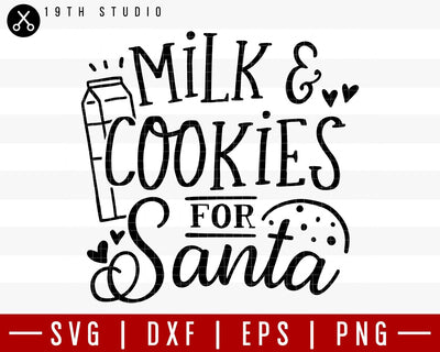 Milk and cookies for Santa SVG | M36F11 Craft House SVG - SVG files for Cricut and Silhouette