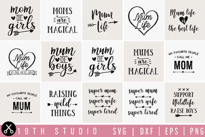 Mom | Mum SVG bundle | M23 Craft House SVG - SVG files for Cricut and Silhouette