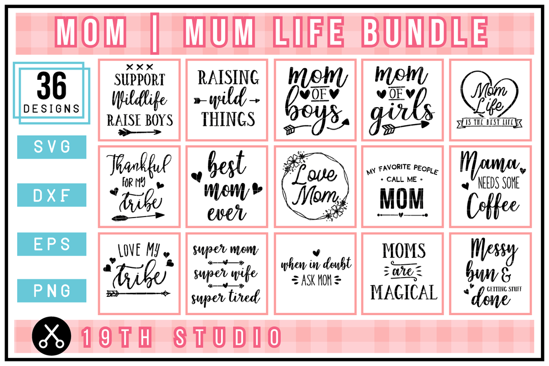 Mom | Mum SVG bundle | M23 Craft House SVG - SVG files for Cricut and Silhouette