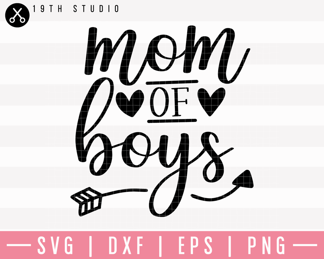 Mom Of Boys SVG | M23F15 Craft House SVG - SVG files for Cricut and Silhouette