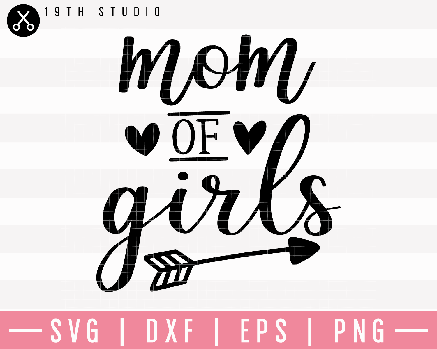 Mom Of Girls SVG | M23F16 Craft House SVG - SVG files for Cricut and Silhouette