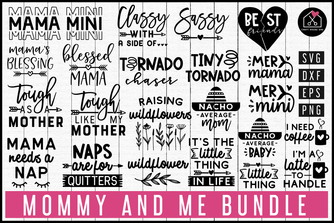 Mommy and me SVG Bundle | MB80 Craft House SVG - SVG files for Cricut and Silhouette