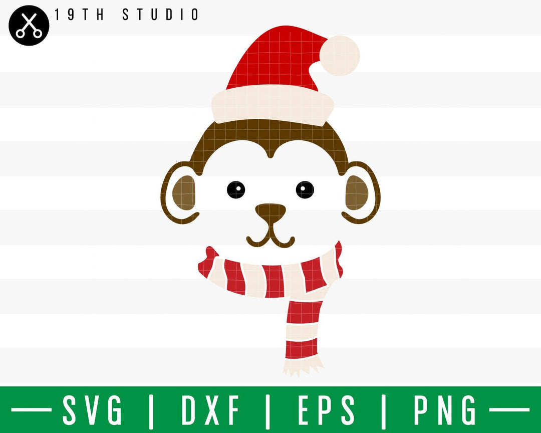 Monkey Chritsmas SVG | M42F7 Craft House SVG - SVG files for Cricut and Silhouette